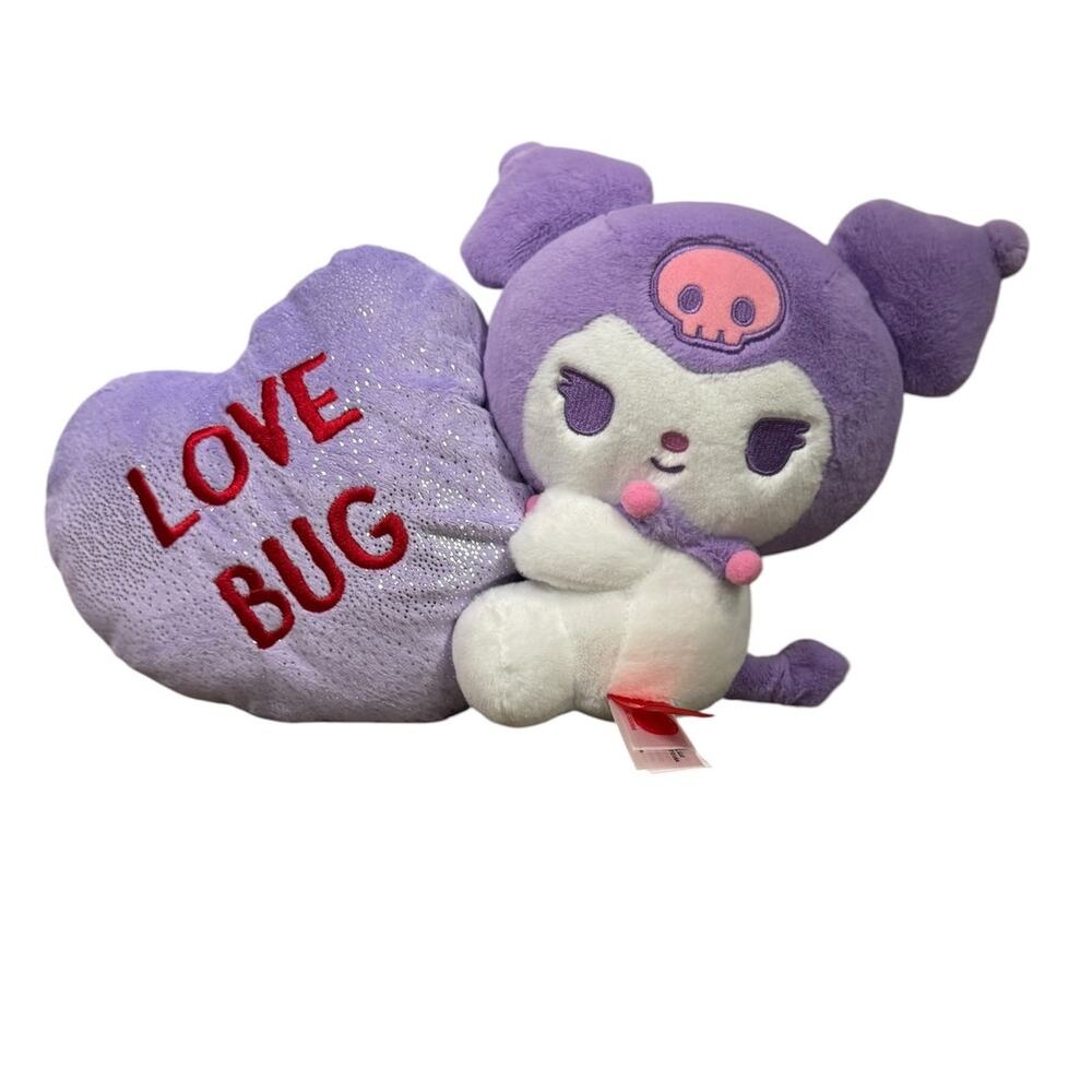 2026 Sanrio Kuromi x Sweethearts Love Bug Purple Heart Plush Valentine